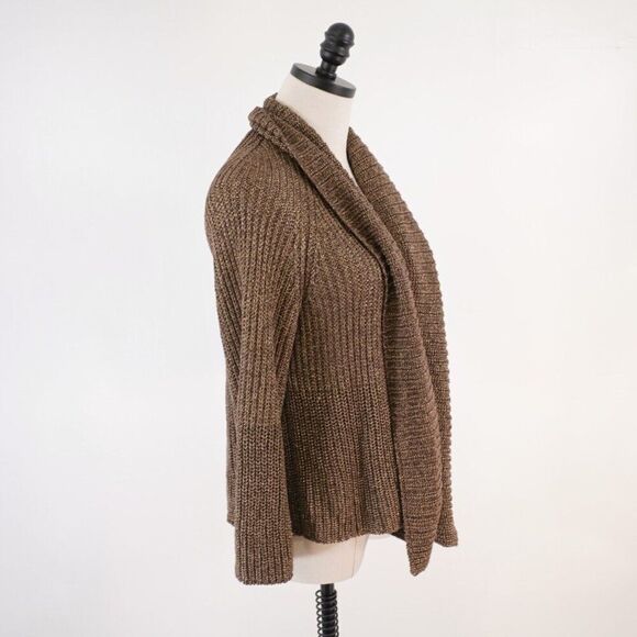 INC International Concepts XL Brown Acrylic Nylon Knit Cardigan Sweater - Picture 6 of 7